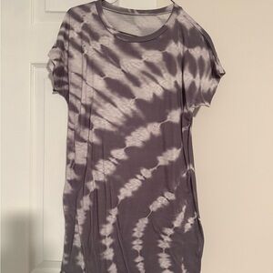 Amazon Gray Tie-Dye Midi Dress